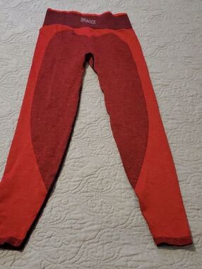PINK Victoria's Secret Marled Red Seamless Leggings Size SMALL